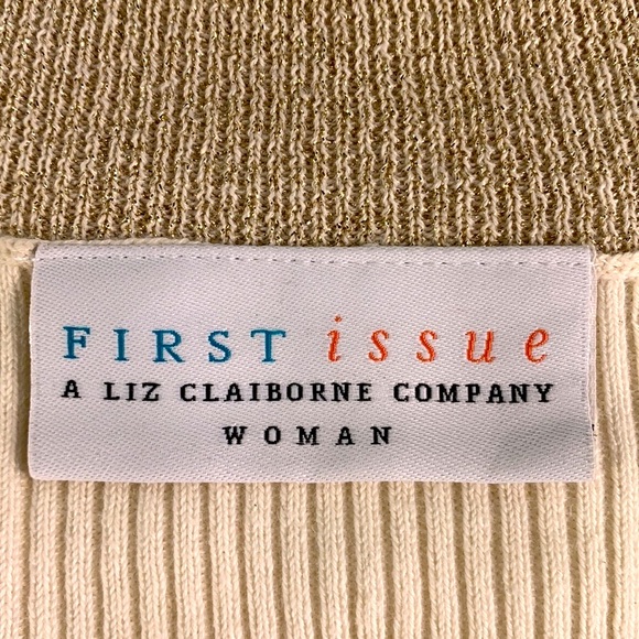 Liz Claiborne V-Neck Striped-Trim Sweater - Picture 6 of 9